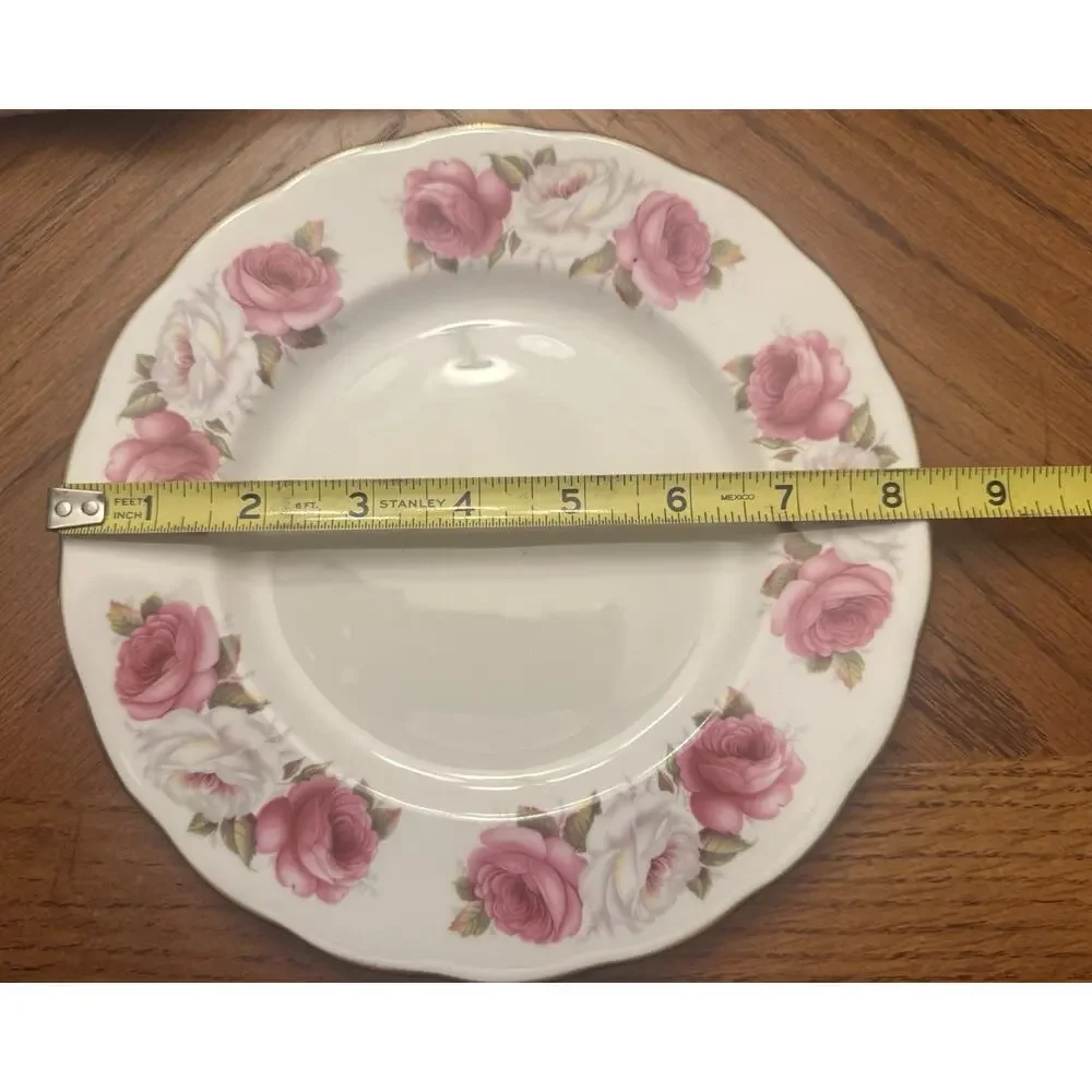 Replacement Queen Anne Princess Rose Bone China Dinner Plate Floral England 10" - Picture 3 of 5